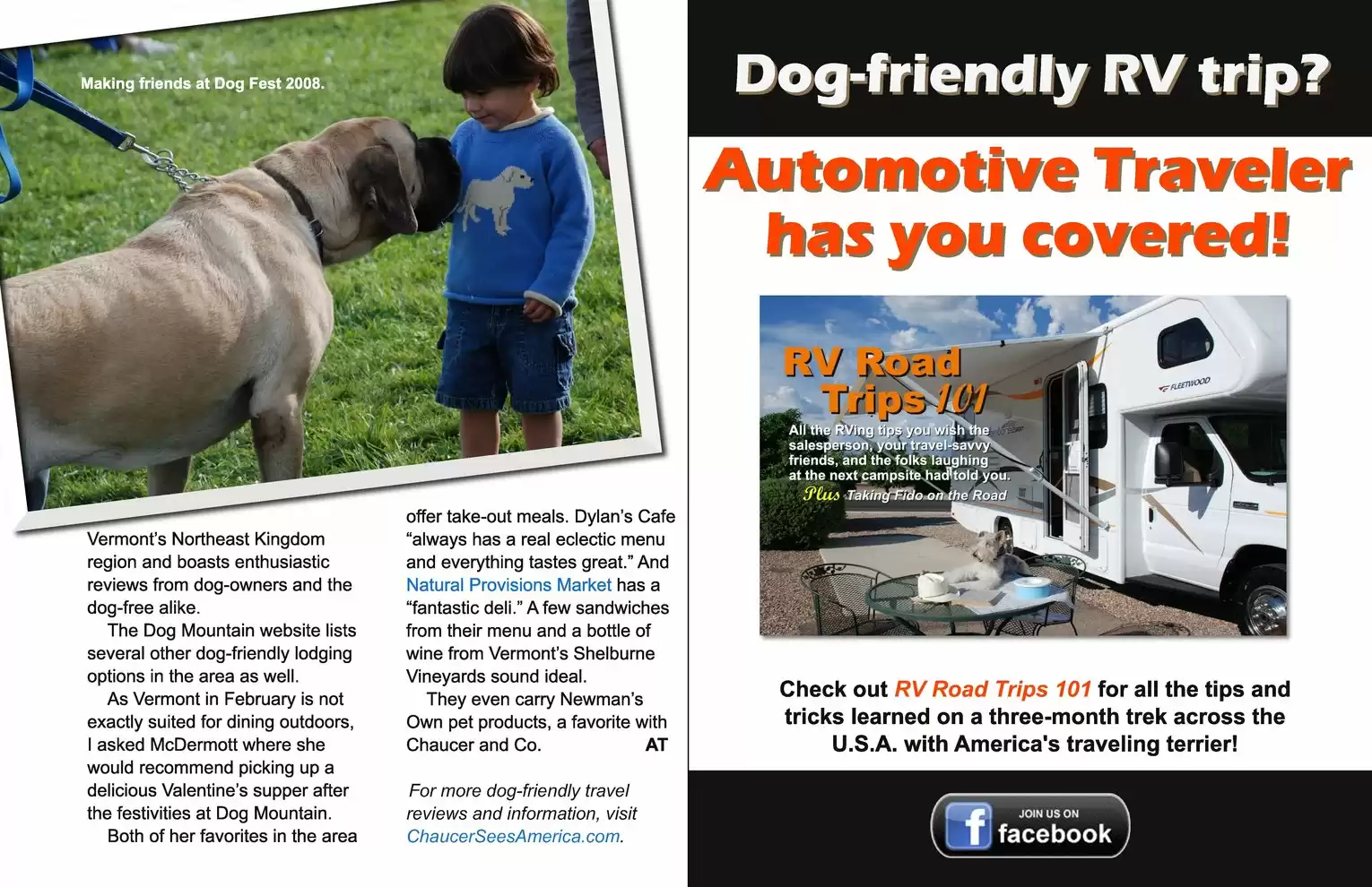 Automotive Traveler Magazine: 2013 02 Vermont Dog Mountain Page 2