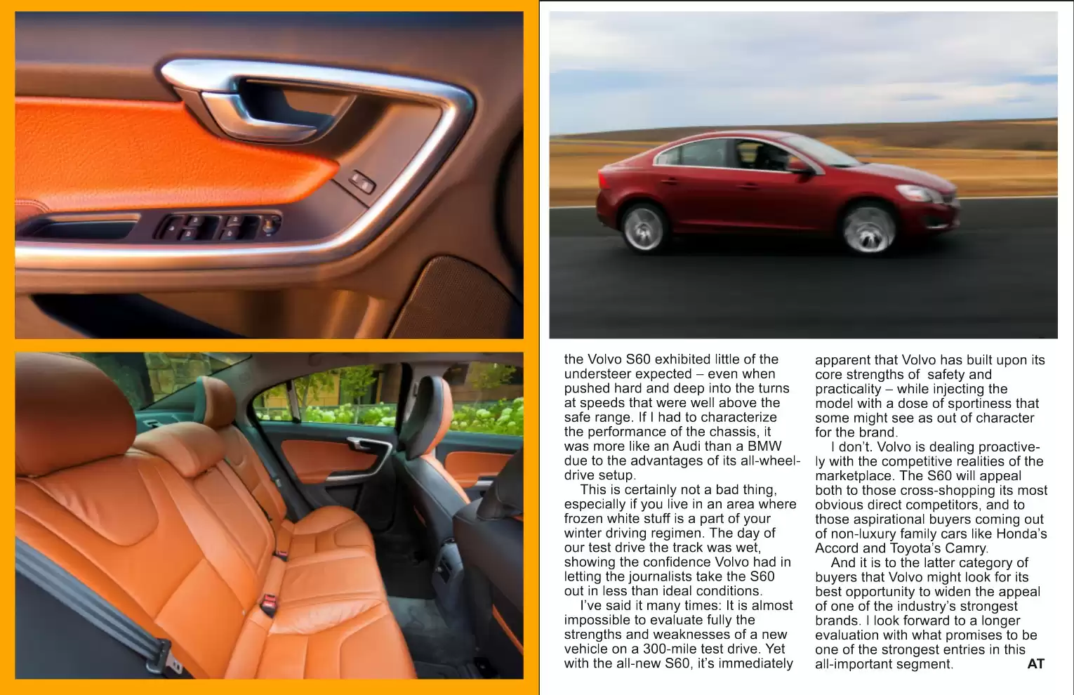 Automotive Traveler Magazine: 2010 09 Behind The Wheel 2011 Volvo S60 Page 8