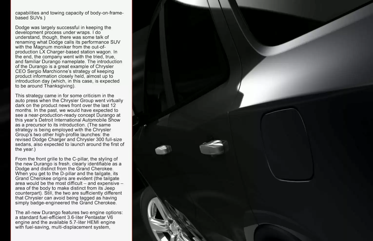 Automotive Traveler Magazine: 2010 09 Sneak Peek 2011 Dodge Durango Page 3