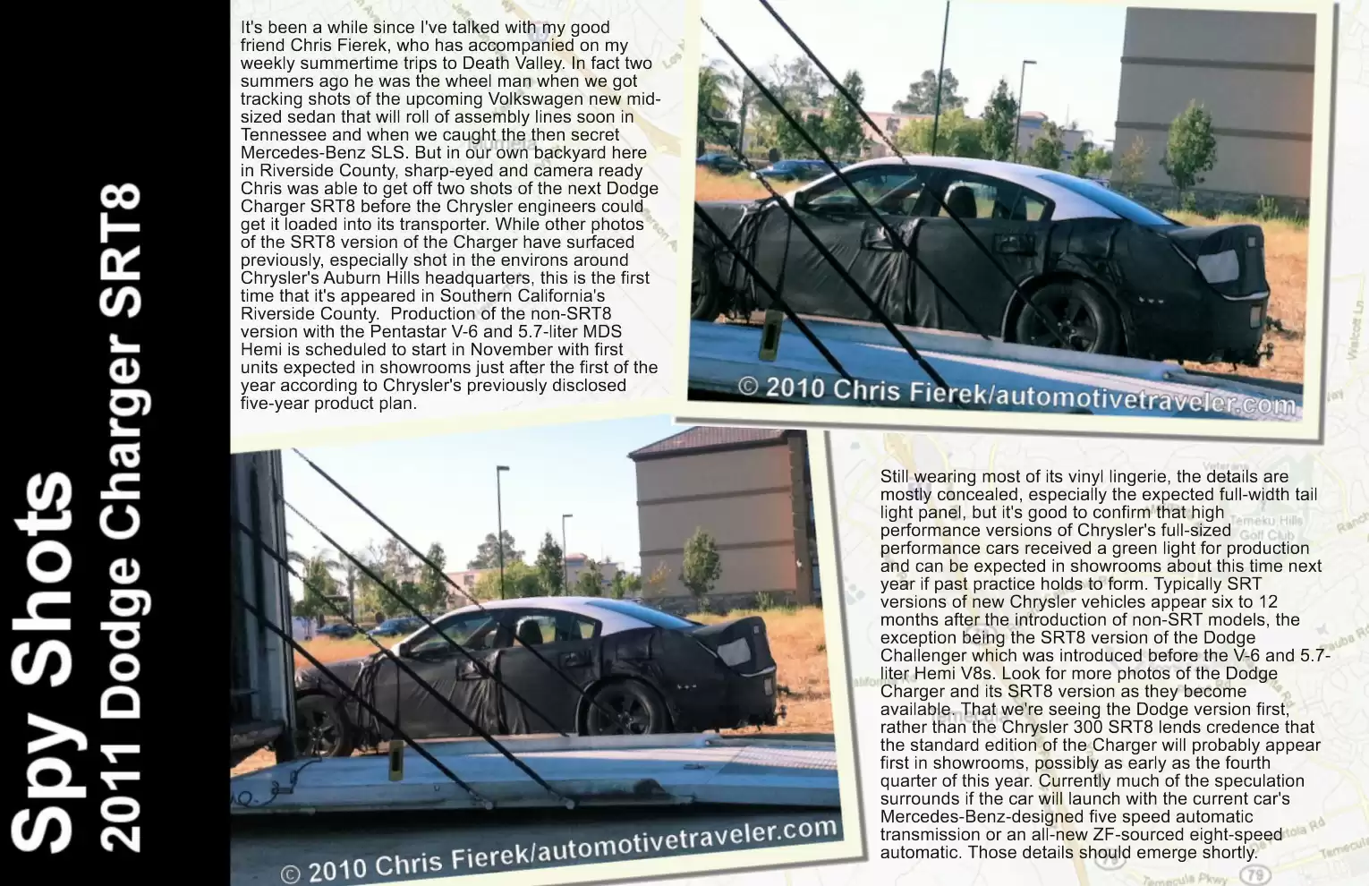 Automotive Traveler Magazine: 2010 09 Spied 2011 Dodge Charger SRT8 Page 1