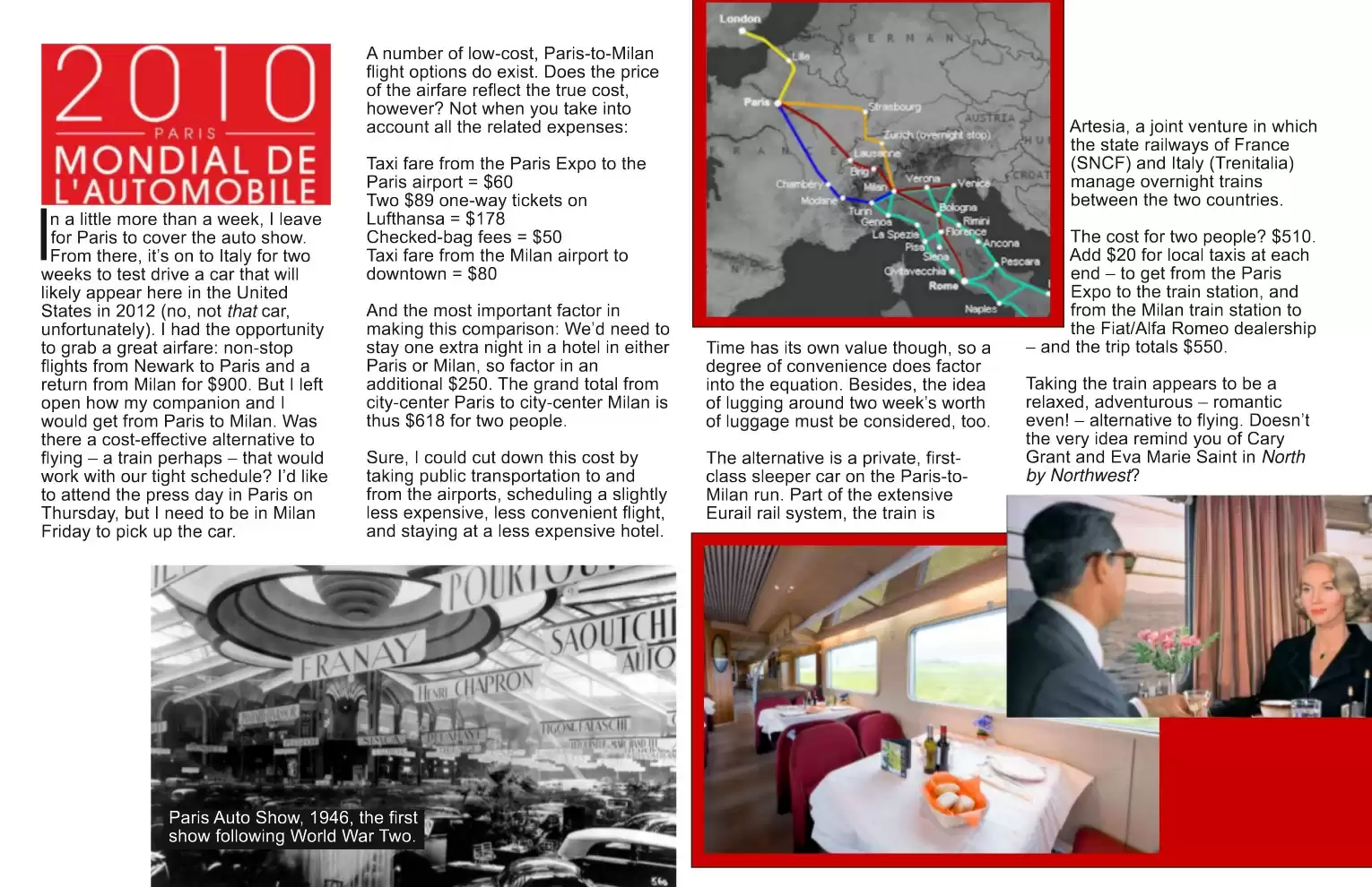 Automotive Traveler Magazine: 2010 09 Travel Tips Paris To Milan Page 2