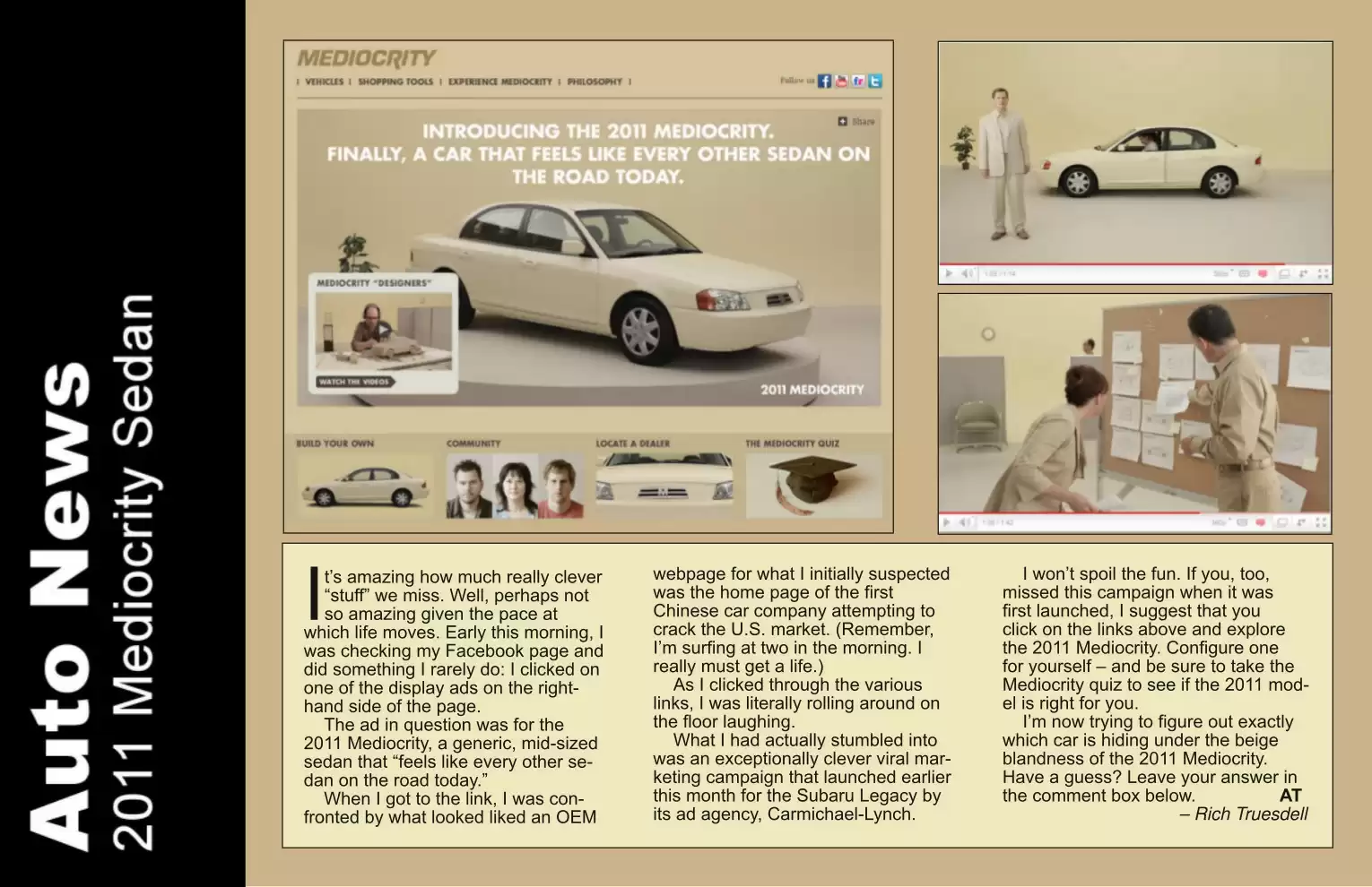 Automotive Traveler Magazine: 2010 10 2011 Subaru Mediocrity Page 1