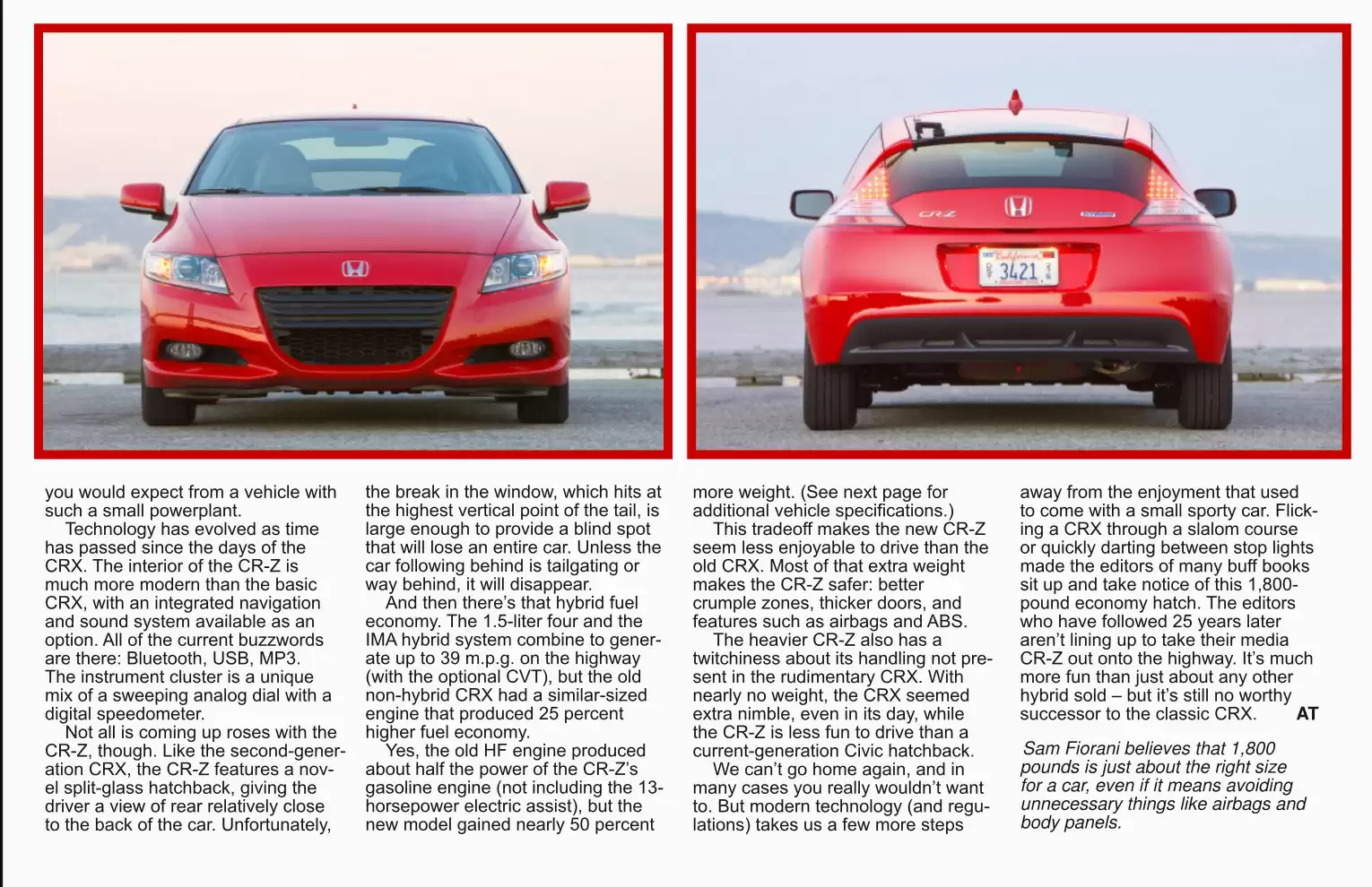 Automotive Traveler Magazine: 2010 10 Behind The Wheel 2011 Honda CR-Z Page 3