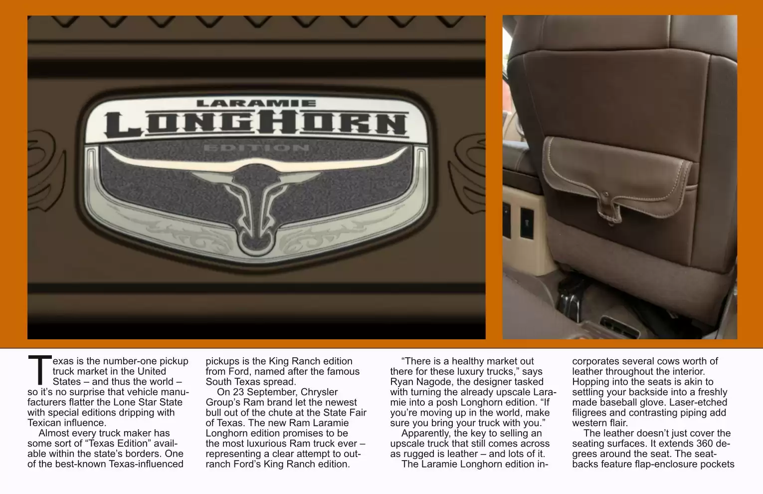 Automotive Traveler Magazine: 2010 10 Dodge Ram Laramie Longhorn Edition Page 2