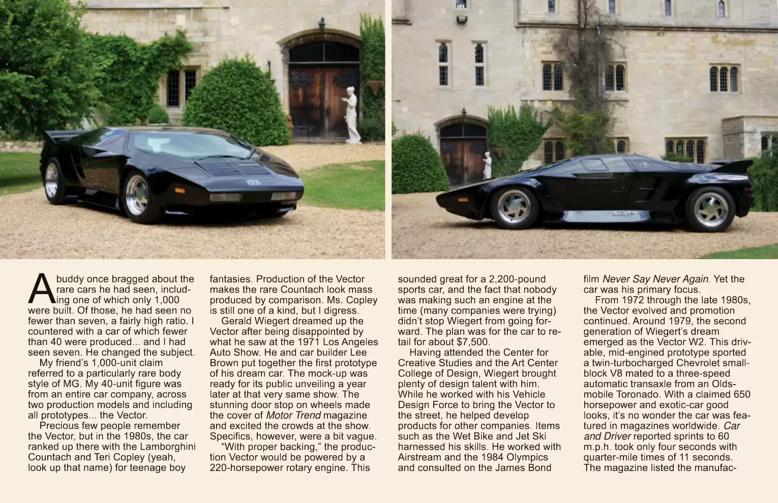 Automotive Traveler Magazine: 2010 10 Not Found On EBay 1992 Vector W8 Page 2