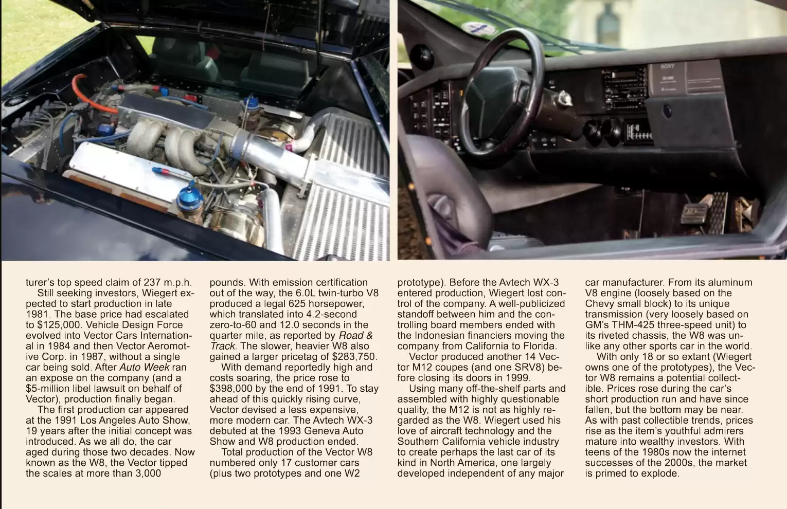 Automotive Traveler Magazine: 2010 10 Not Found On EBay 1992 Vector W8 Page 3