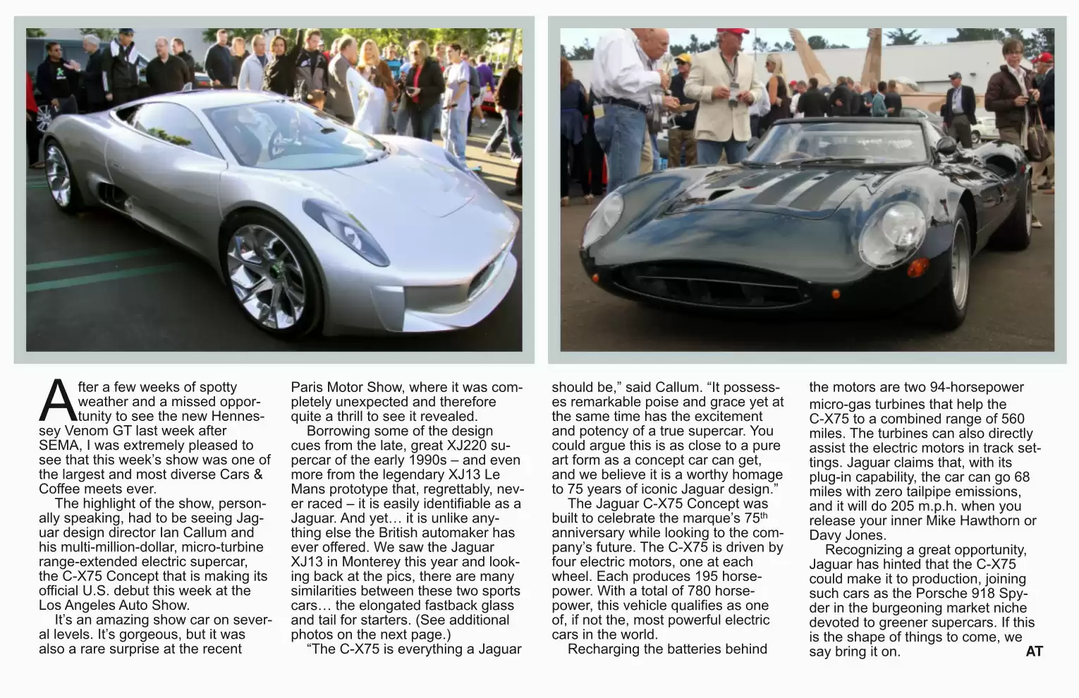 Automotive Traveler Magazine: 2010 11 Jaguar C-X75 Concept Car Page 2