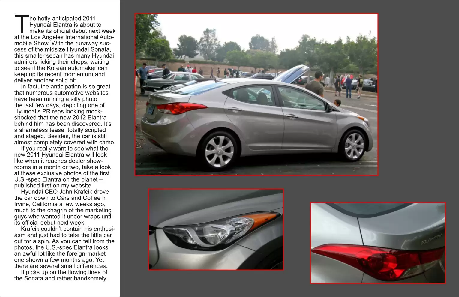 Automotive Traveler Magazine: 2010 11 Spied 2011 Hyundai Elantra Page 2