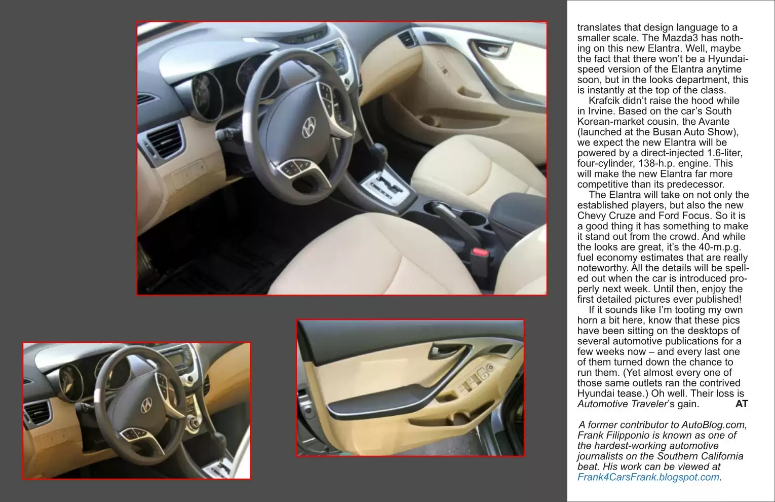 Automotive Traveler Magazine: 2010 11 Spied 2011 Hyundai Elantra Page 3