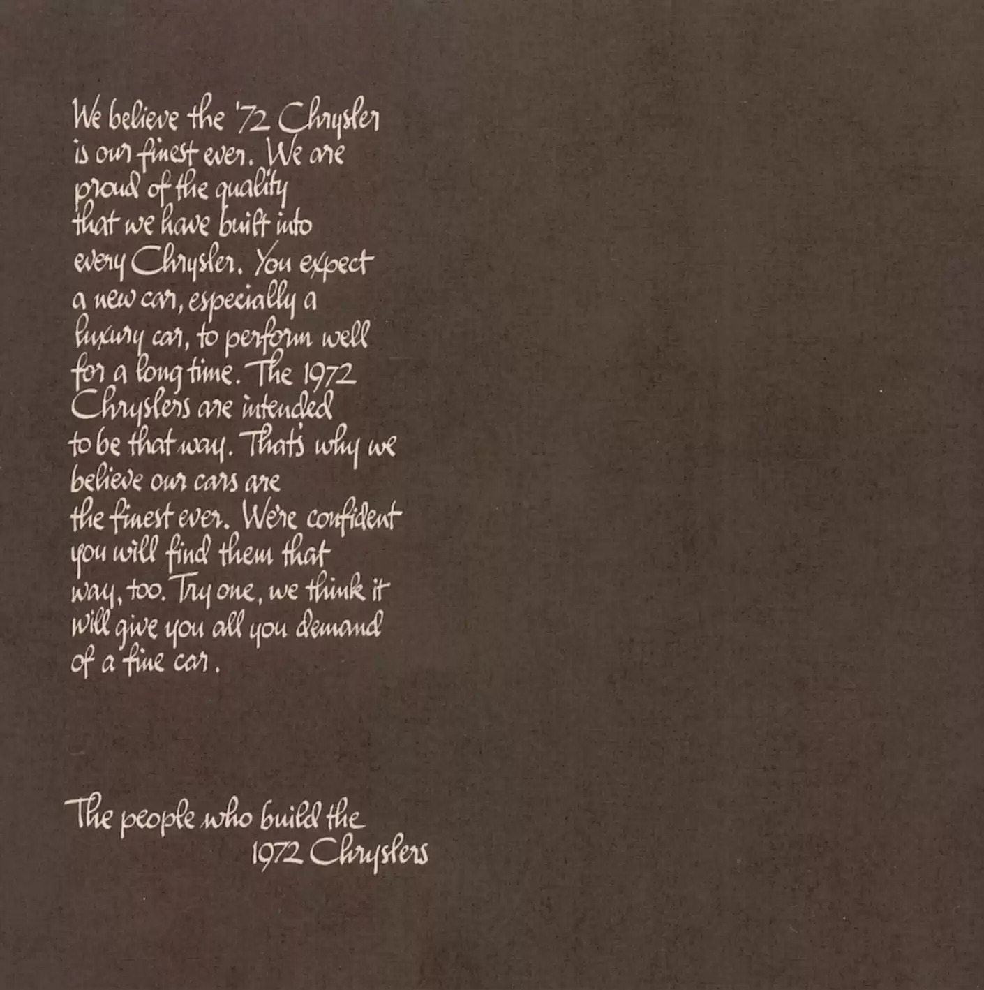 Automotive Traveler Magazine: 2010 12 1972 Chrysler Brochure Page 2