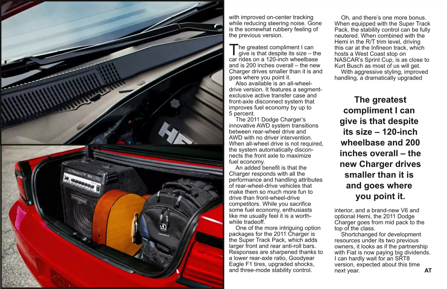 Automotive Traveler Magazine: 2010 12 2011 Dodge Charger Page 6