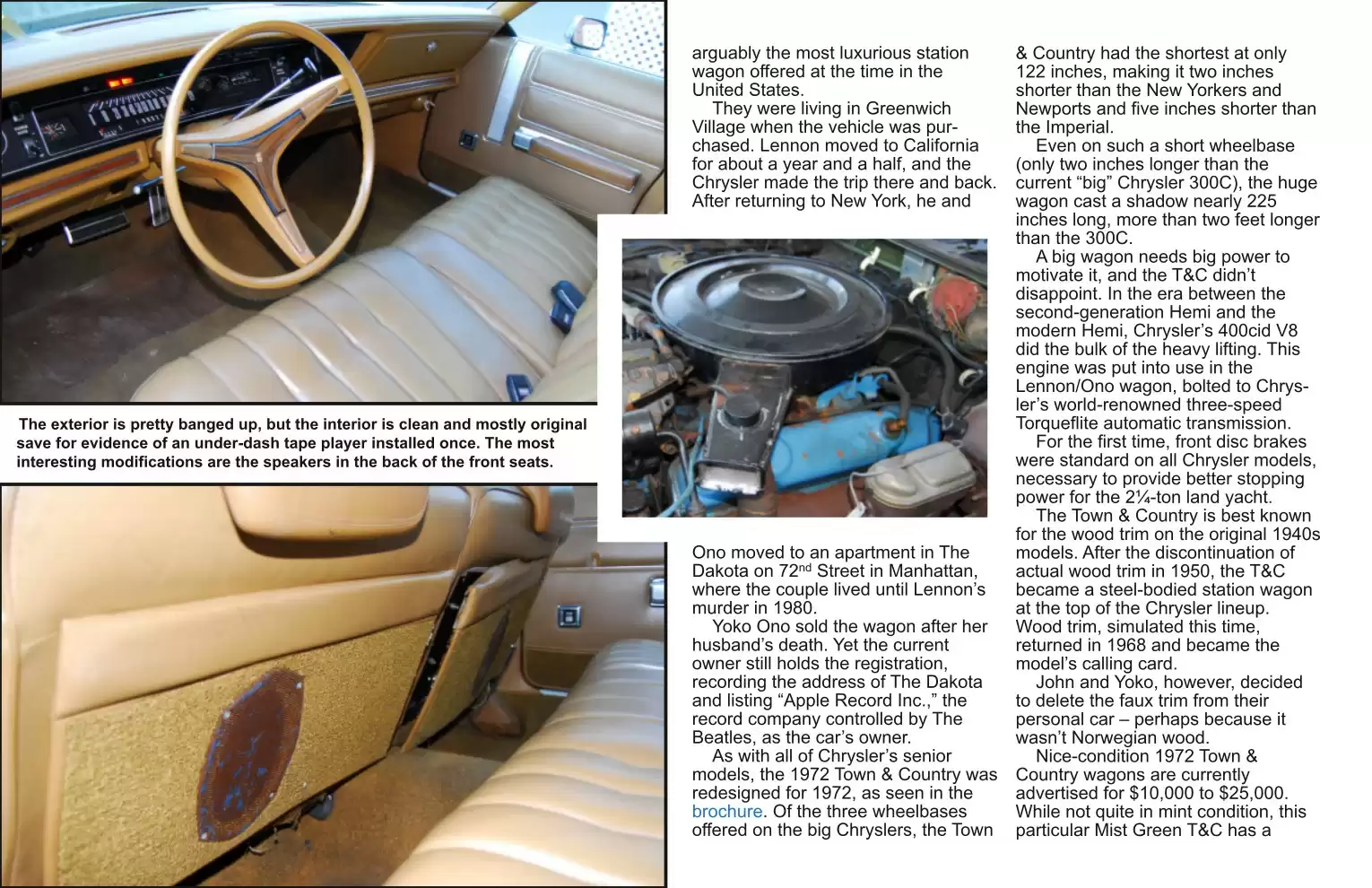 Automotive Traveler Magazine: 2010 12 John And Yoko 1972 Chrysler Wagon Page 3