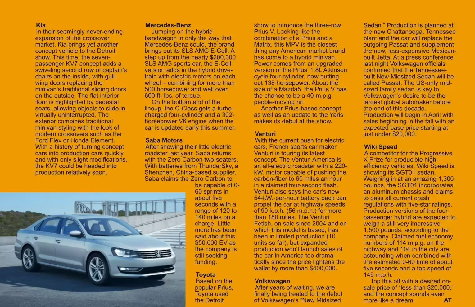 Automotive Traveler Magazine: 2011 01 2011 NAIAS Page 11