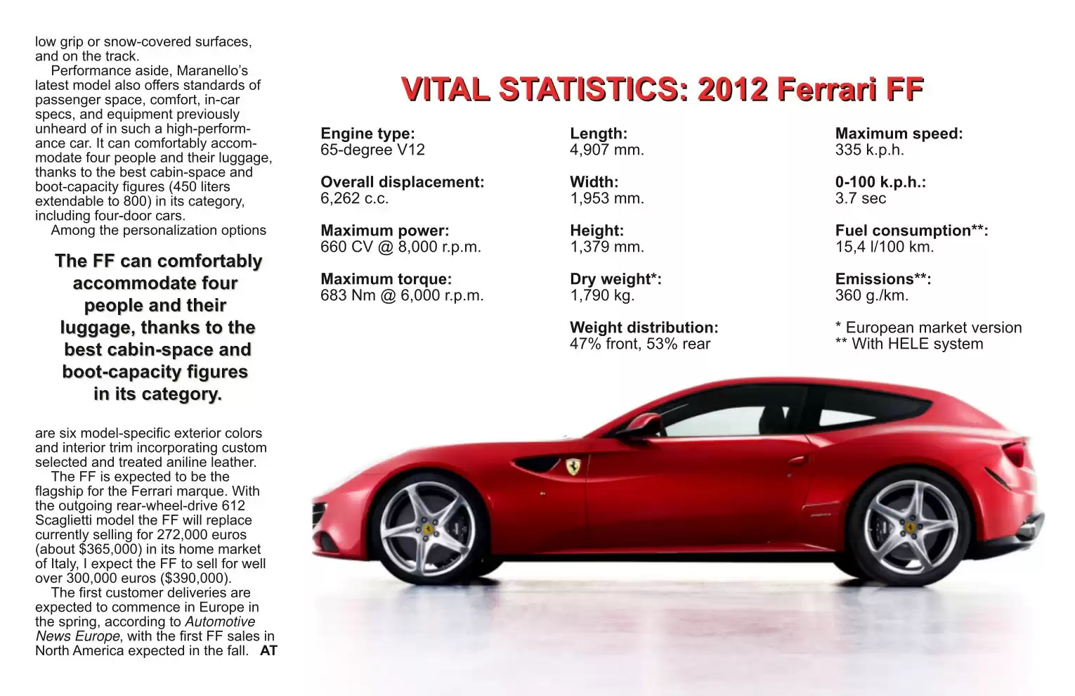 Automotive Traveler Magazine: 2011 01 2012 Ferrari FF Page 4