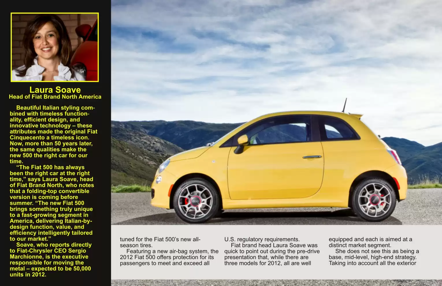 Automotive Traveler Magazine: 2011 01 2012 Fiat 500 Page 5