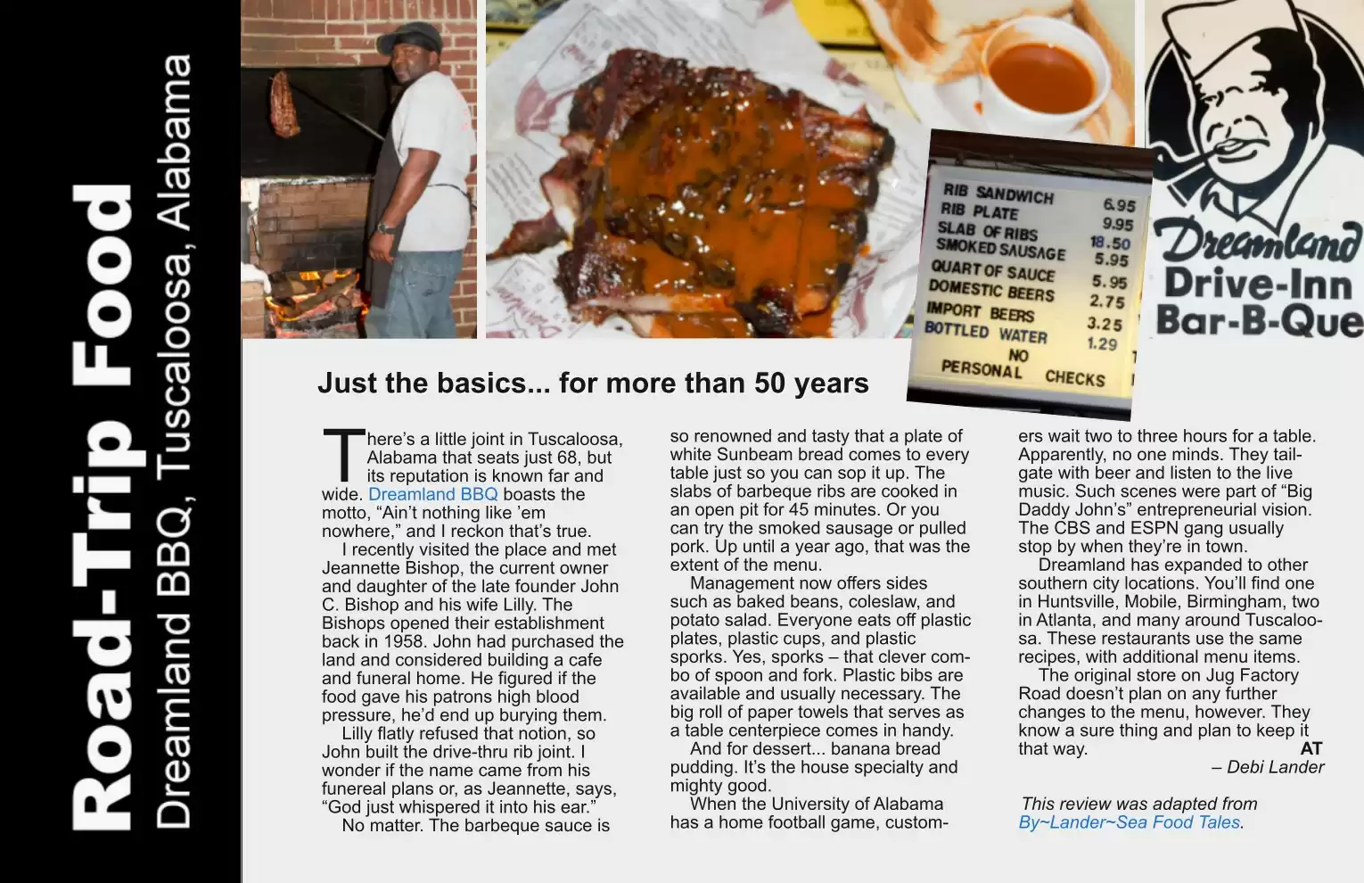 Automotive Traveler Magazine: 2011 01 Dreamland BBQ Page 1