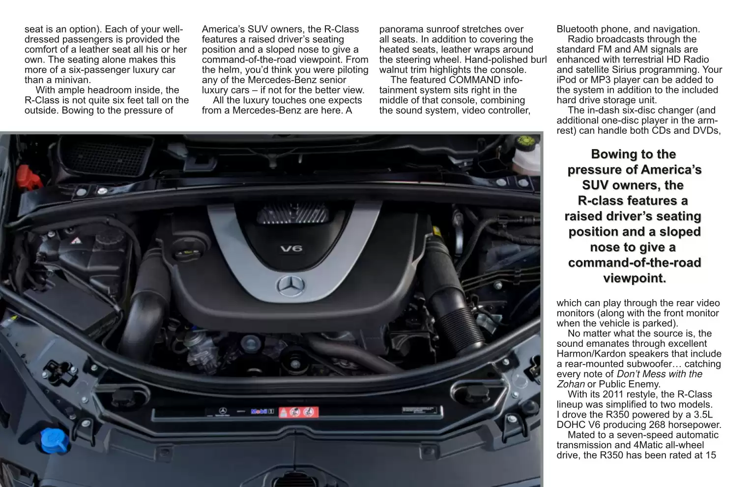 Automotive Traveler Magazine: 2011 02 2011 Mercedes-Benz R350 Page 3