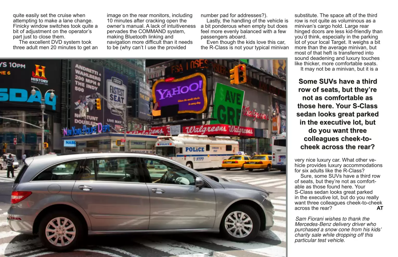 Automotive Traveler Magazine: 2011 02 2011 Mercedes-Benz R350 Page 5