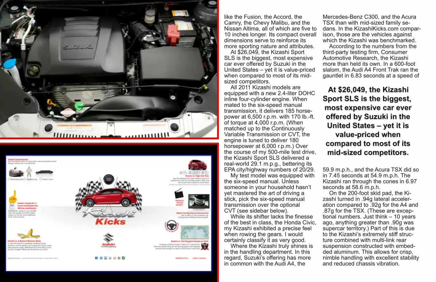 Automotive Traveler Magazine: 2011 02 2011 Suzuki Kizashi Page 4