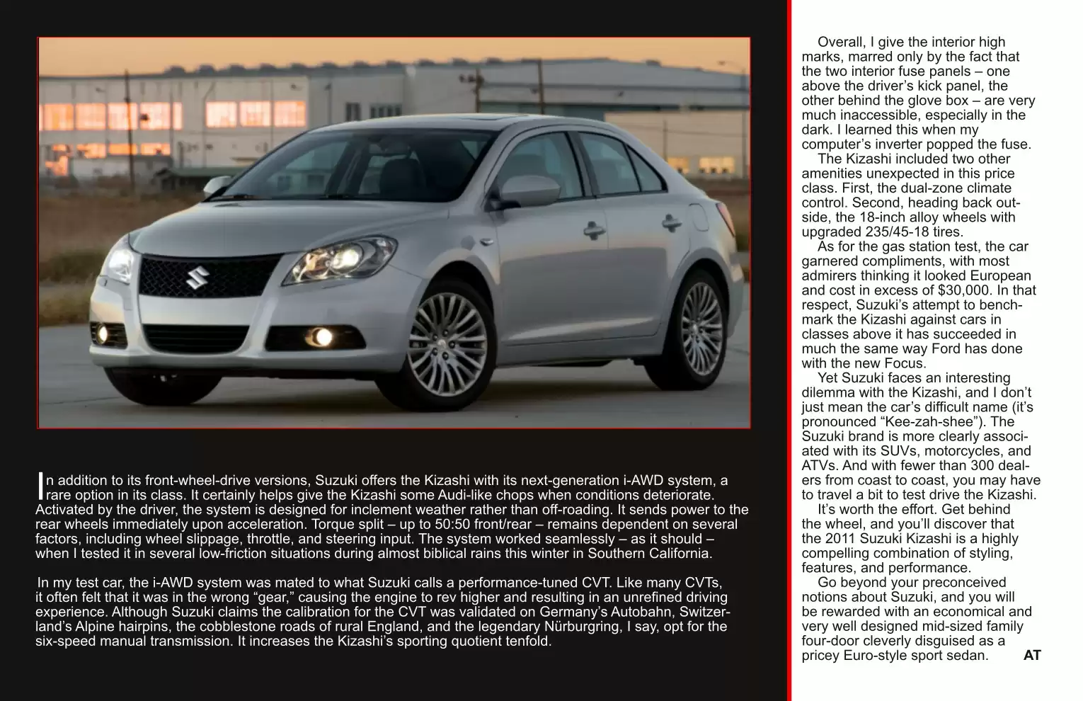 Automotive Traveler Magazine: 2011 02 2011 Suzuki Kizashi Page 6