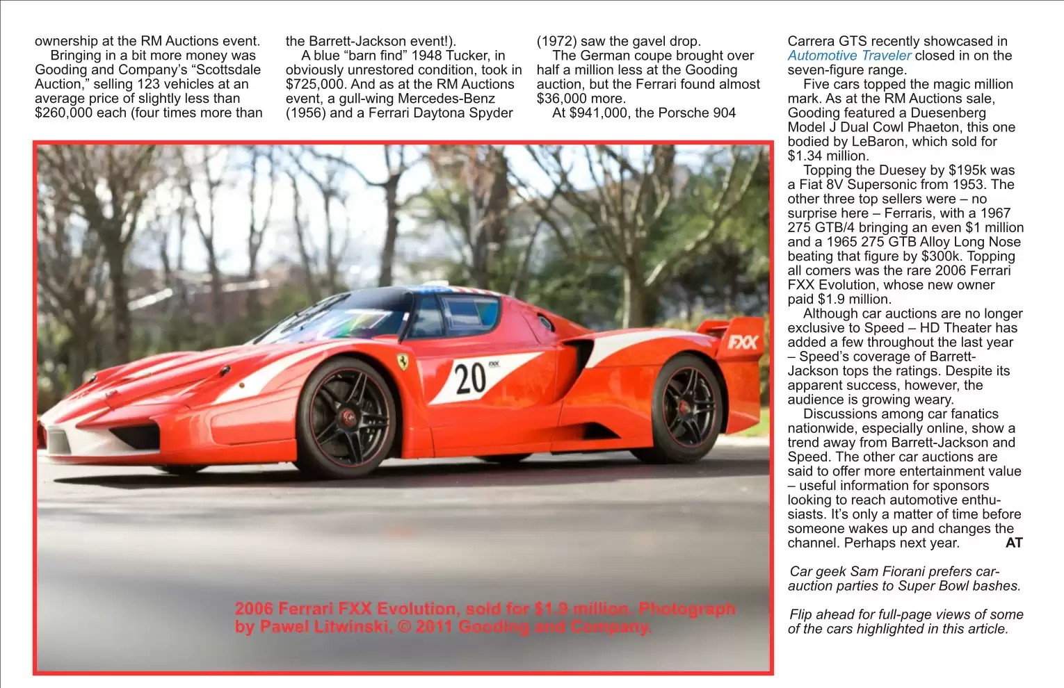 Automotive Traveler Magazine: 2011 02 Scottsdale Auctions Page 4