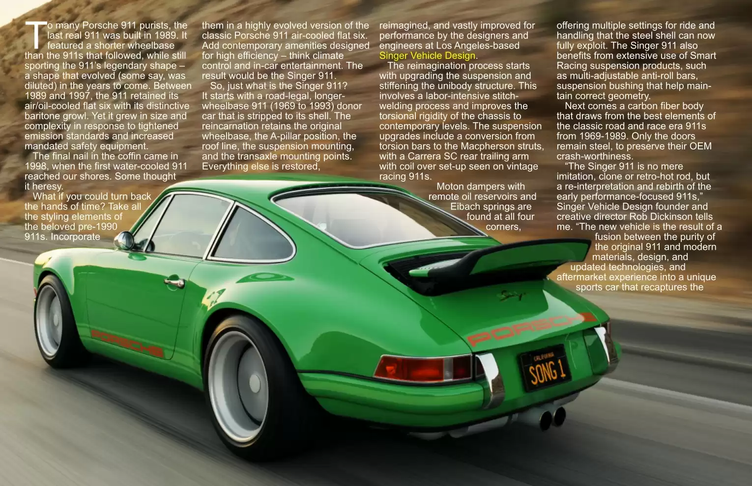 Automotive Traveler Magazine: 2011 03 First Look Porsche Singer 911 Page 2