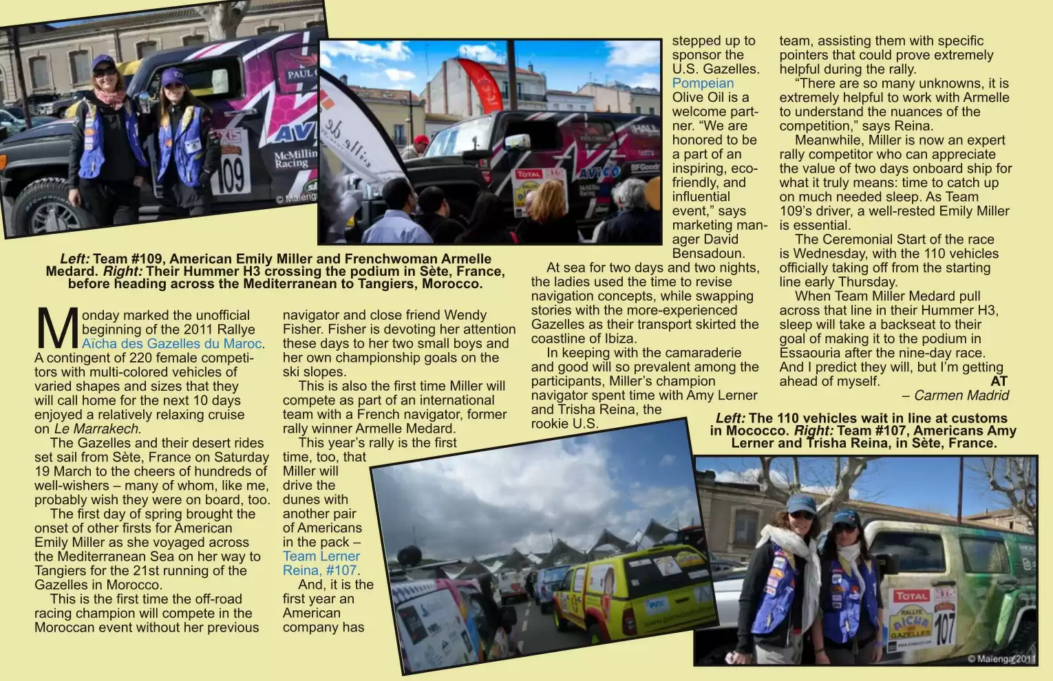Automotive Traveler Magazine: 2011 03 Gazelle Rally Contestants Assemble Page 2