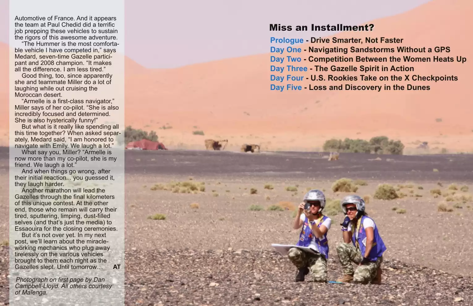 Automotive Traveler Magazine: 2011 03 Gazelle Rally Day Six Page 3