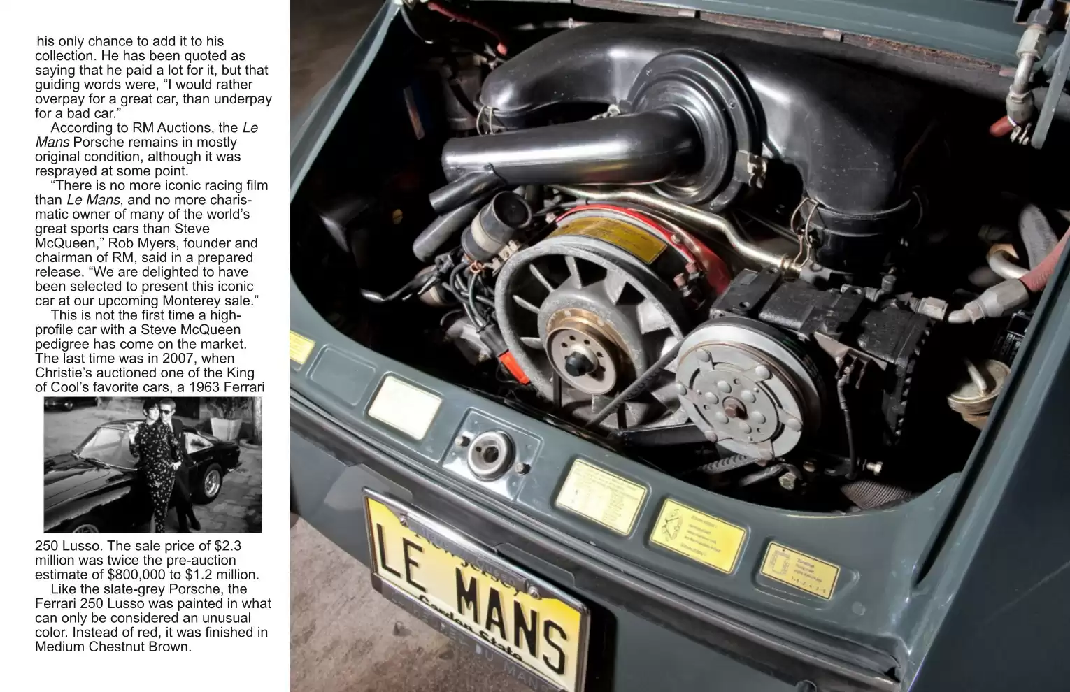 Automotive Traveler Magazine: 2011 03 Steve McQueen 1970 Porsche 911S Page 5