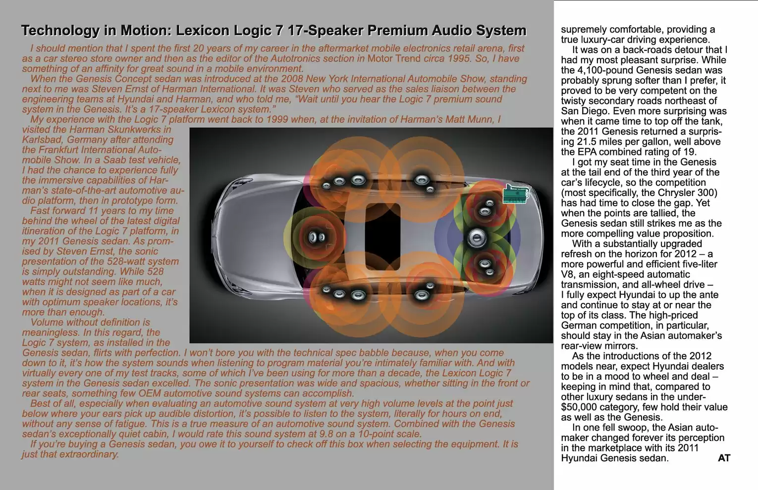 Automotive Traveler Magazine: 2011 04 2011 Hyundai Genesis Page 6