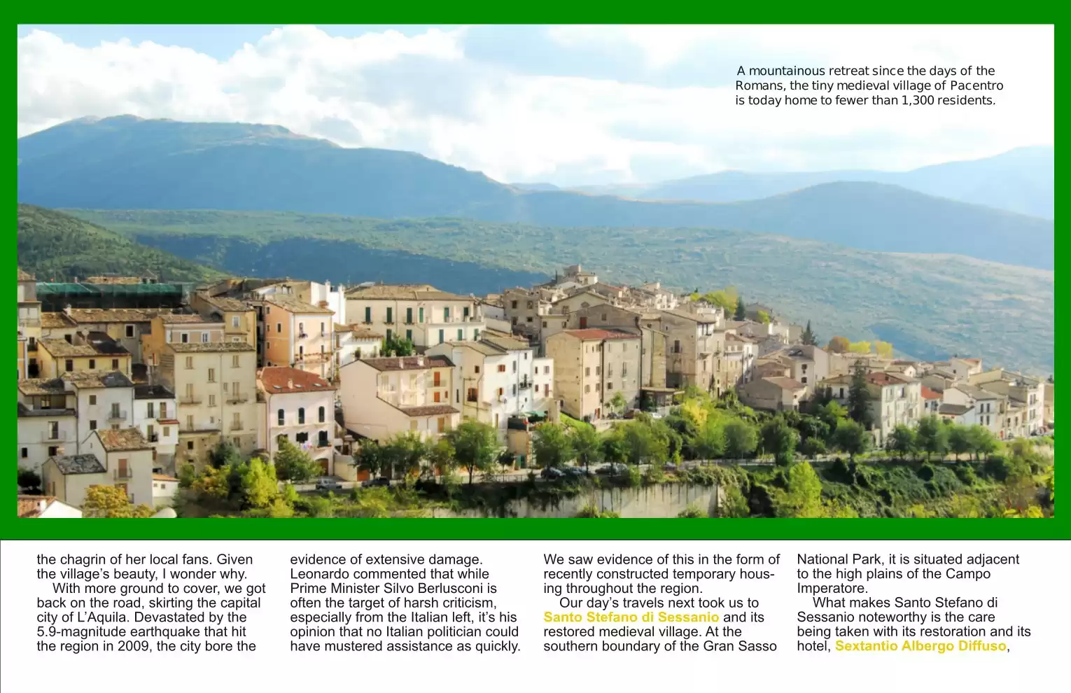 Automotive Traveler Magazine: 2011 04 Abruzzo Italy Undiscovered Page 6
