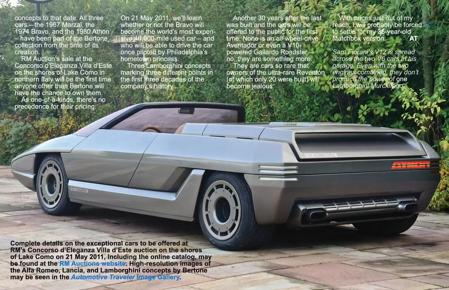 Automotive Traveler Magazine: 2011 04 Bertone Lamborghinis Page 4