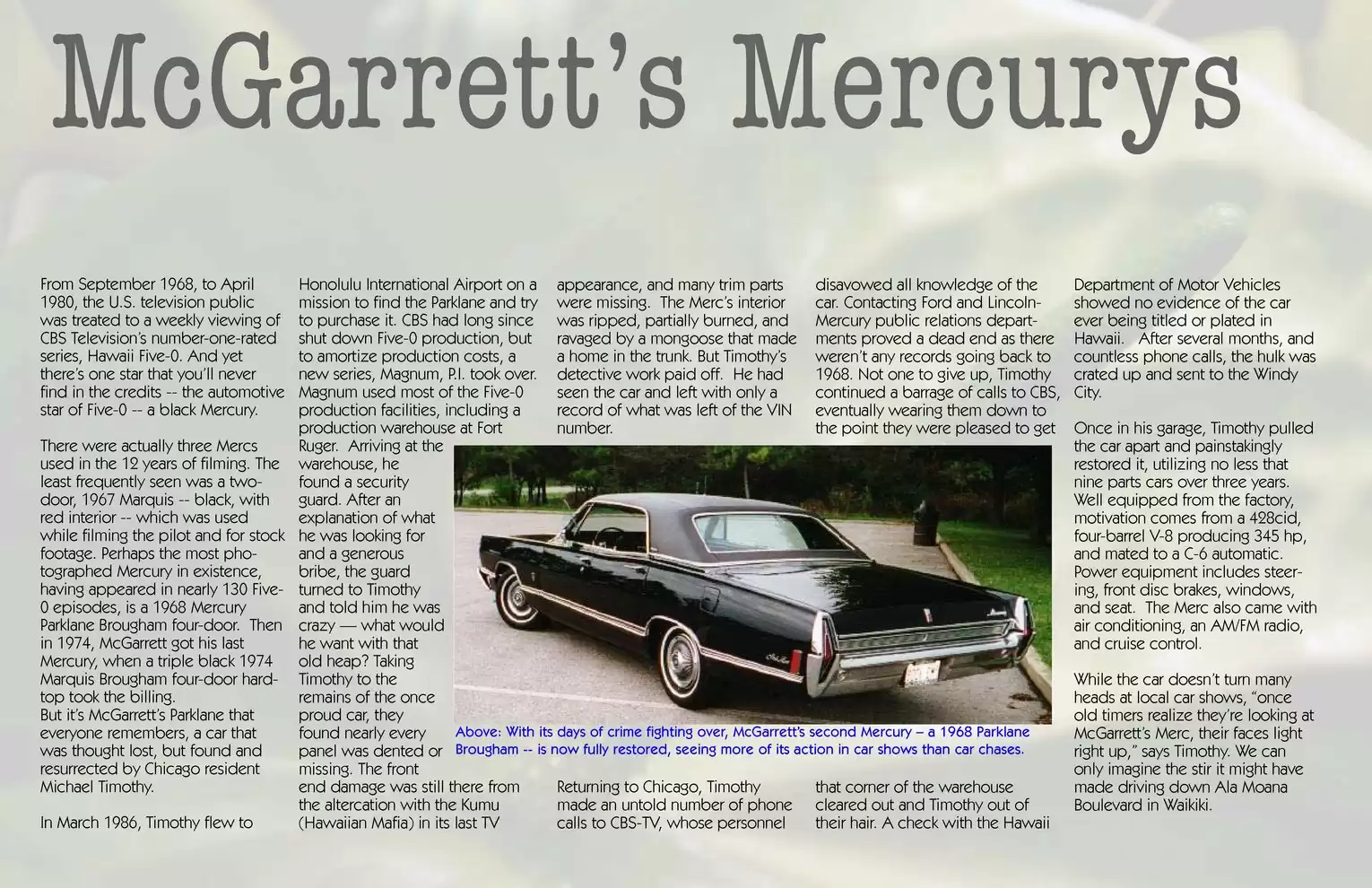 Automotive Traveler Magazine: 2011 04 In Search Of Steve McGarrett Page 7