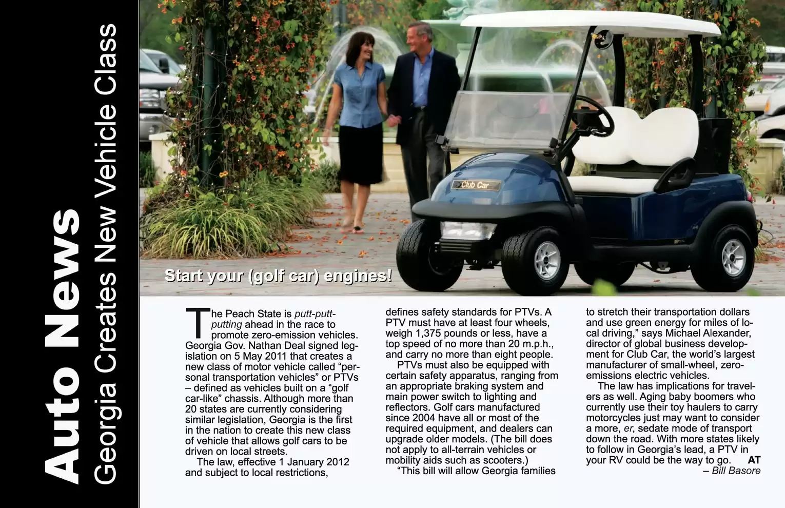 Automotive Traveler Magazine: 2011 05 Georgia Creates New Vehicle Class Page 1