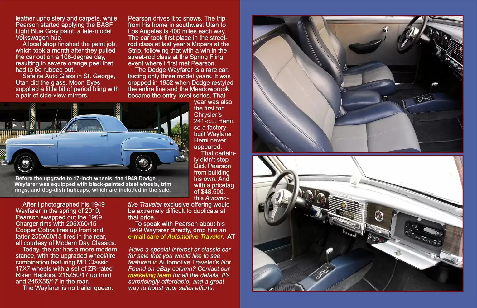 Automotive Traveler Magazine: 2011 06 1949 Dodge Wayfarer Page 4