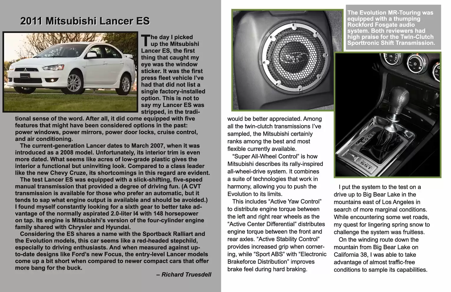 Automotive Traveler Magazine: 2011 06 2011 Mitsubishi Lancer Page 5