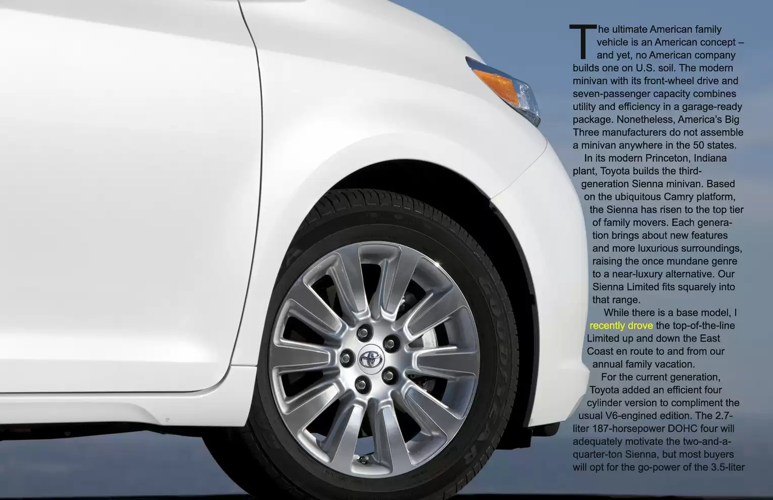 Automotive Traveler Magazine: 2011 07 2011 Toyota Sienna Limited Page 2