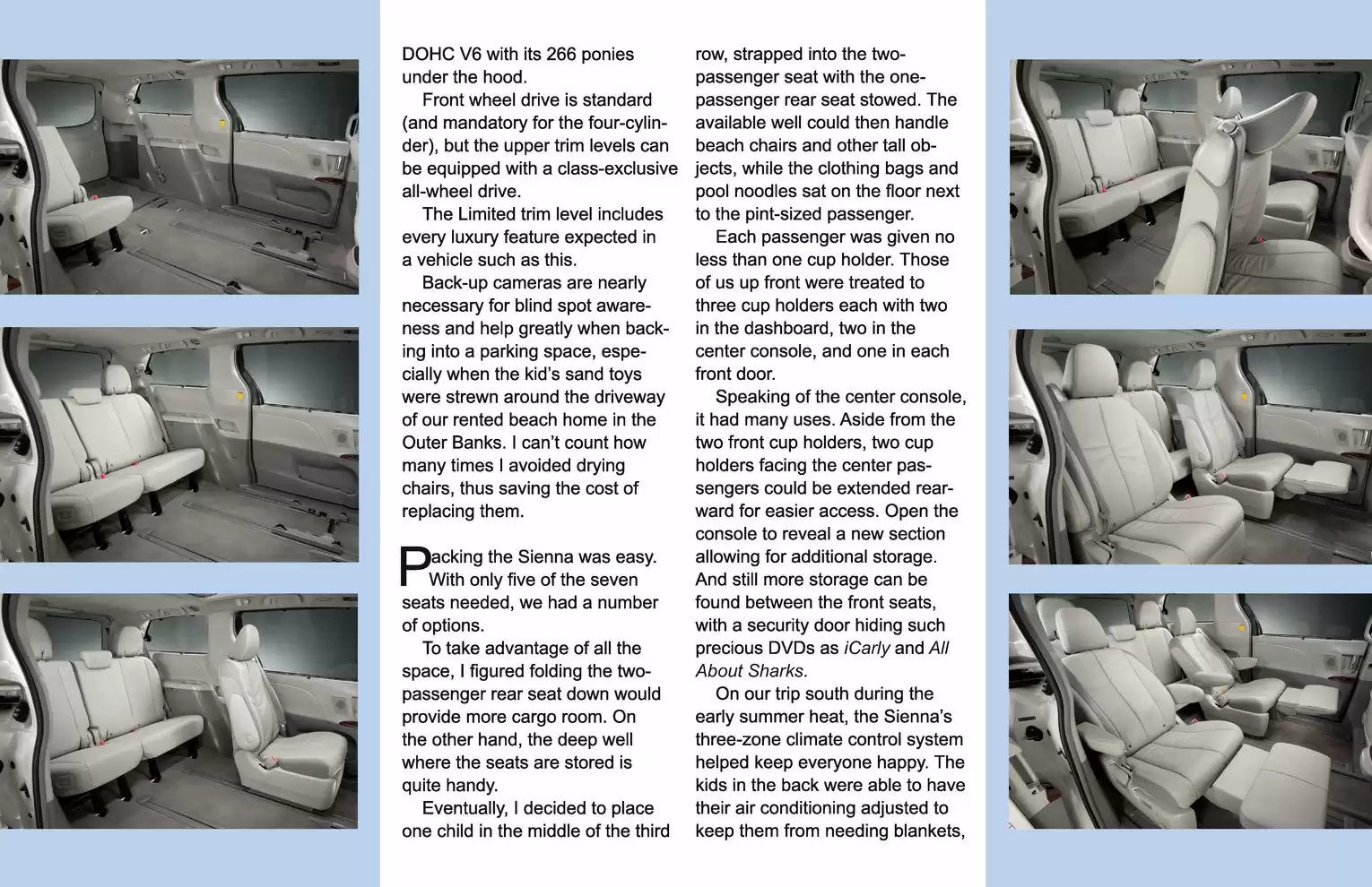 Automotive Traveler Magazine: 2011 07 2011 Toyota Sienna Limited Page 3