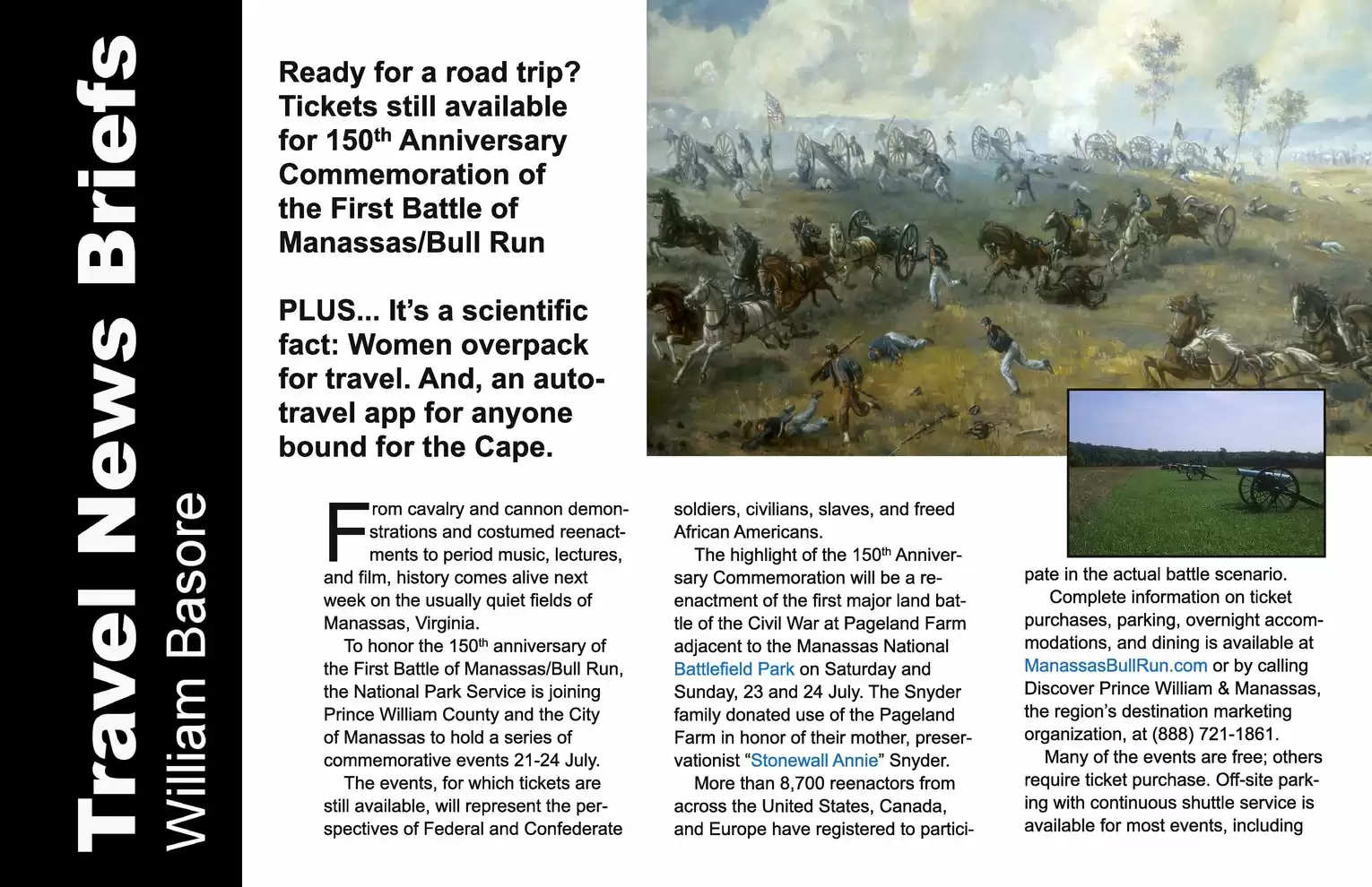 Automotive Traveler Magazine: 2011 07 Battle Of Bull Run Page 1