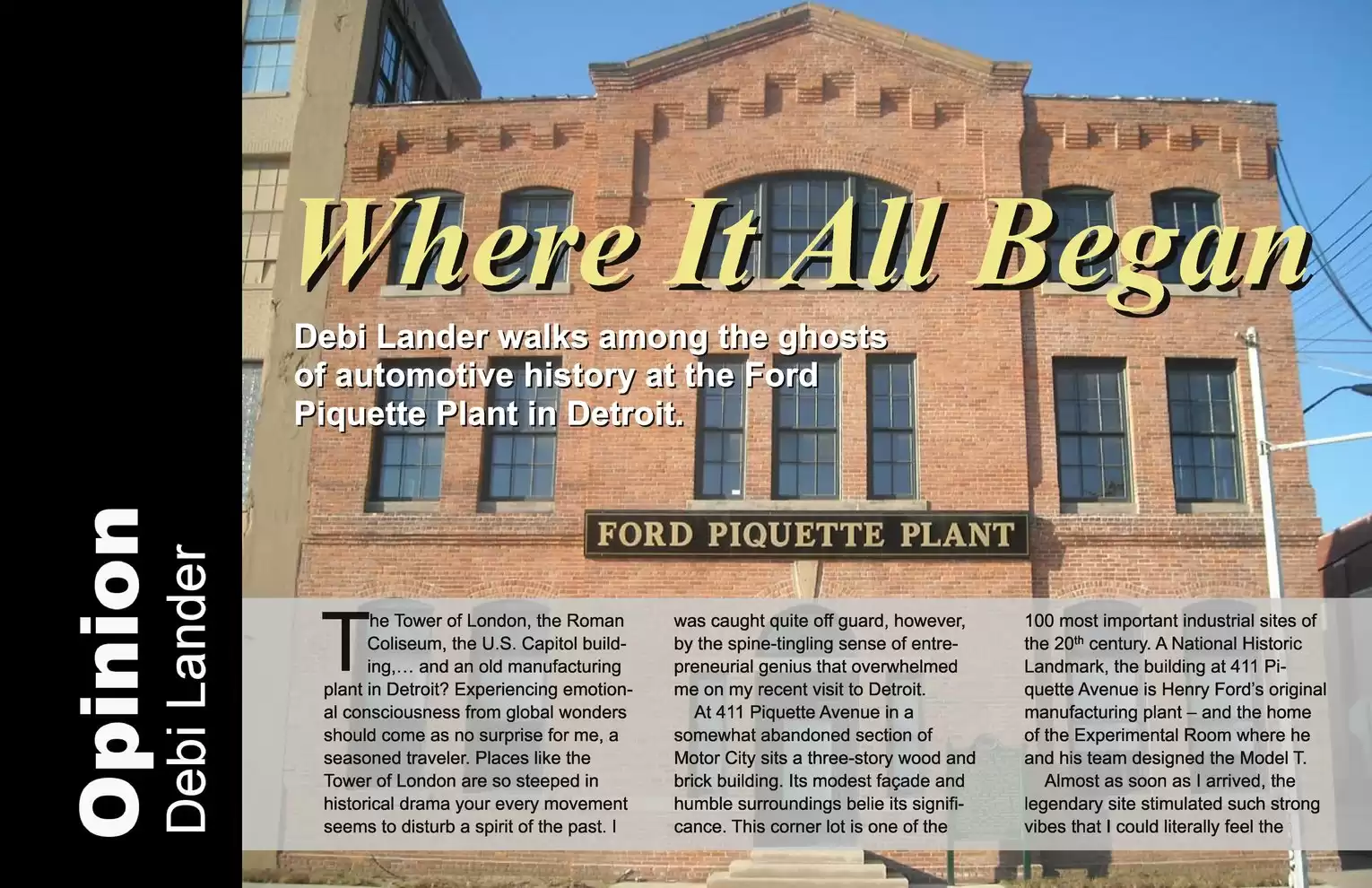 Automotive Traveler Magazine: 2011 07 Where It All Began Page 1