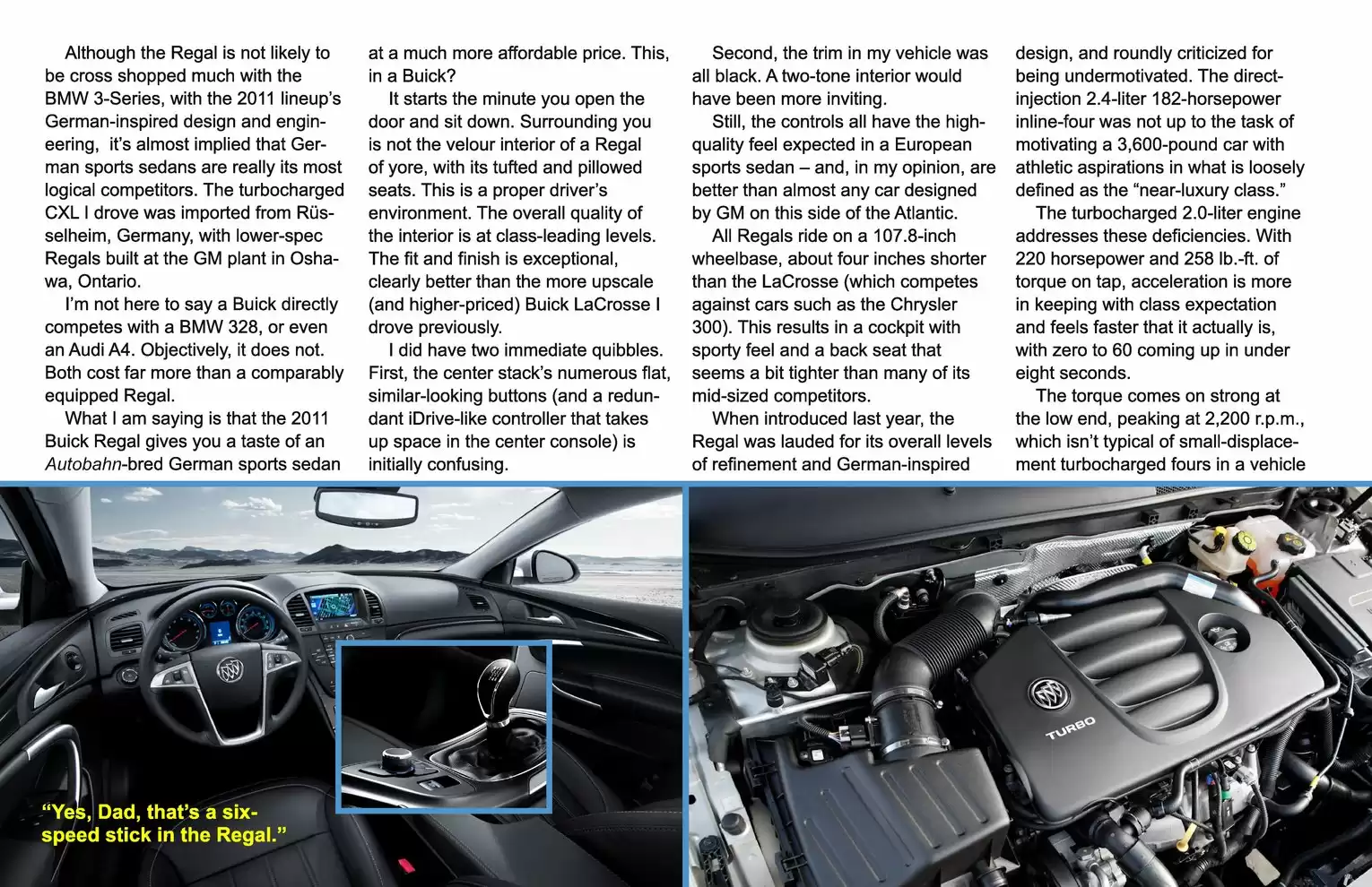Automotive Traveler Magazine: 2011 08 2011 Buick Regal CXL Turbo Page 3