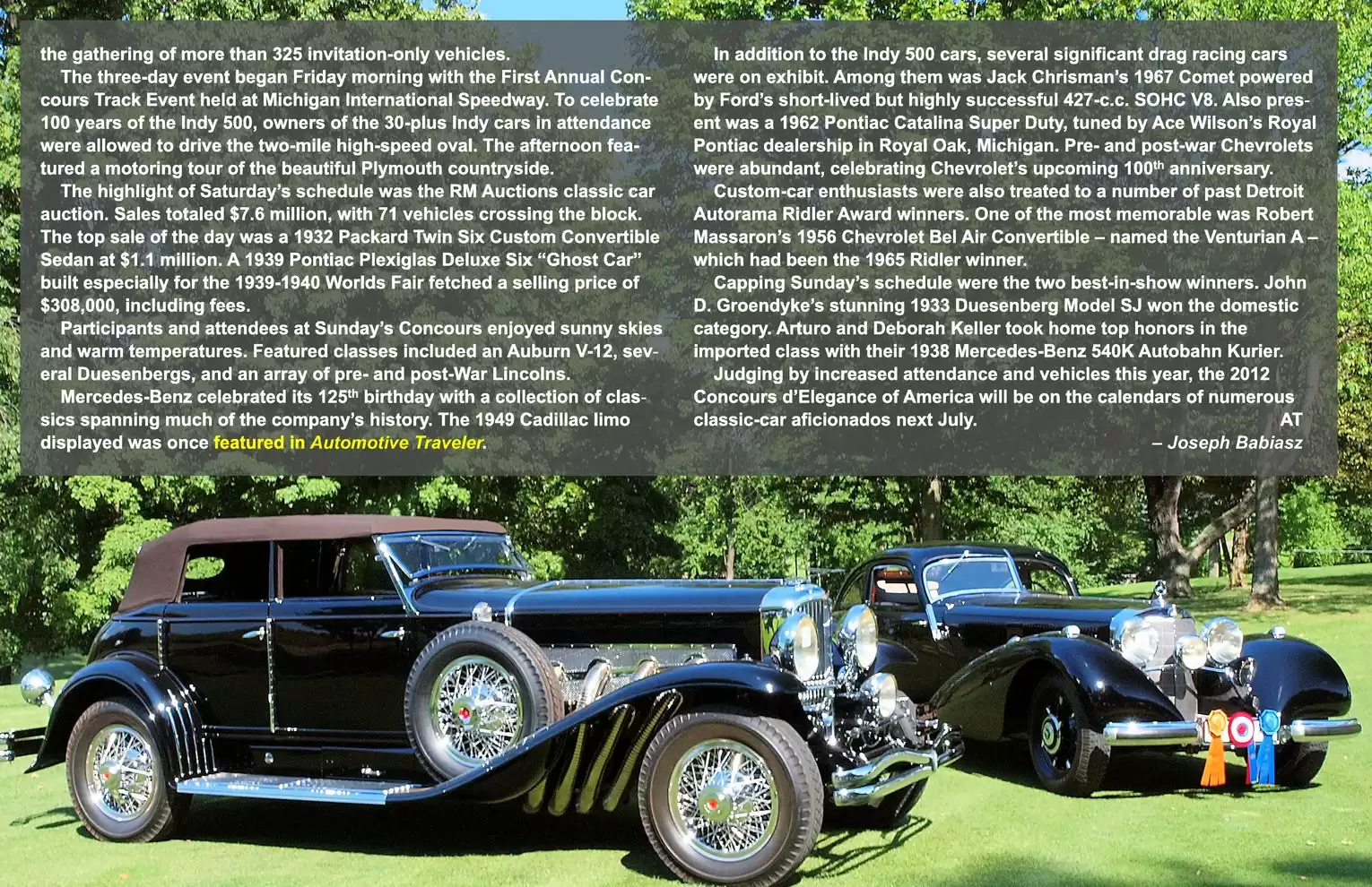 Automotive Traveler Magazine: 2011 08 2011 Concours D Elegance Of America Page 3