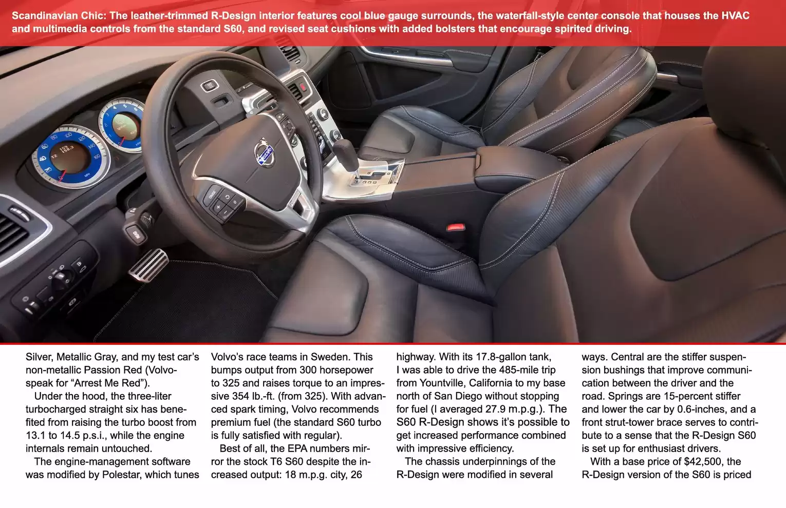 Automotive Traveler Magazine: 2011 08 2012 Volvo S60 R-Design Page 3