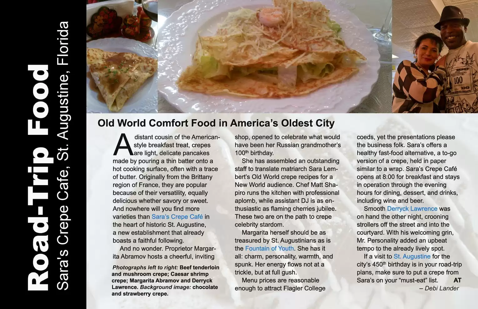 Automotive Traveler Magazine: 2011 09 Saras Crepe Cafe Page 1