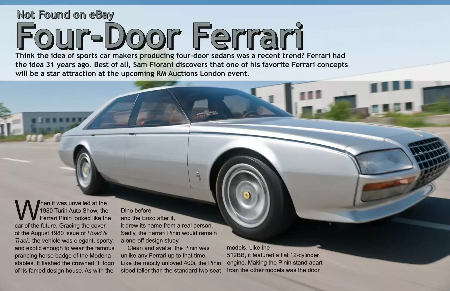 Automotive Traveler Magazine: 2011 10 1980 Ferrari Pinin Concept Page 1