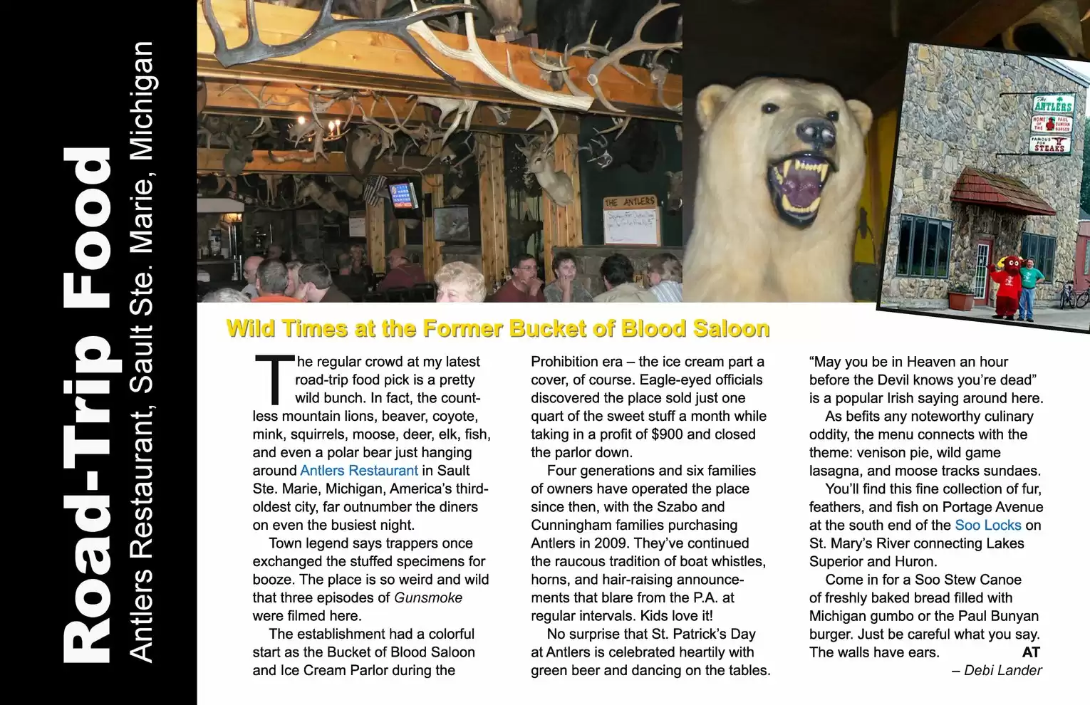 Automotive Traveler Magazine: 2011 11 Antlers Restaurant Page 1