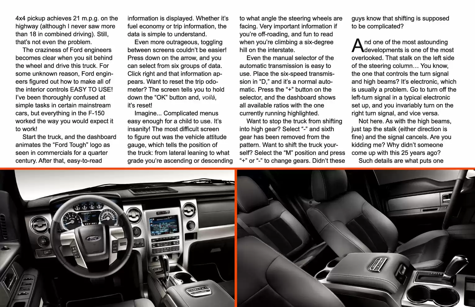 Automotive Traveler Magazine: 2011 12 2011 Ford F150 SuperCrew Lariat 4x4 Page 3