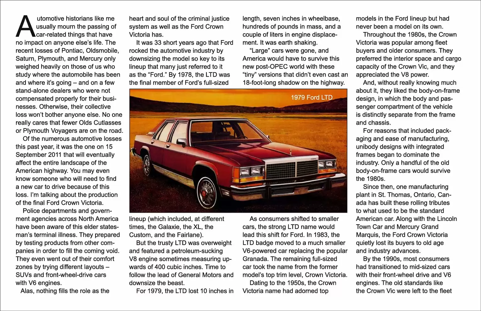 Automotive Traveler Magazine: 2011 12 Three Decades Of The Crown Vic Page 2