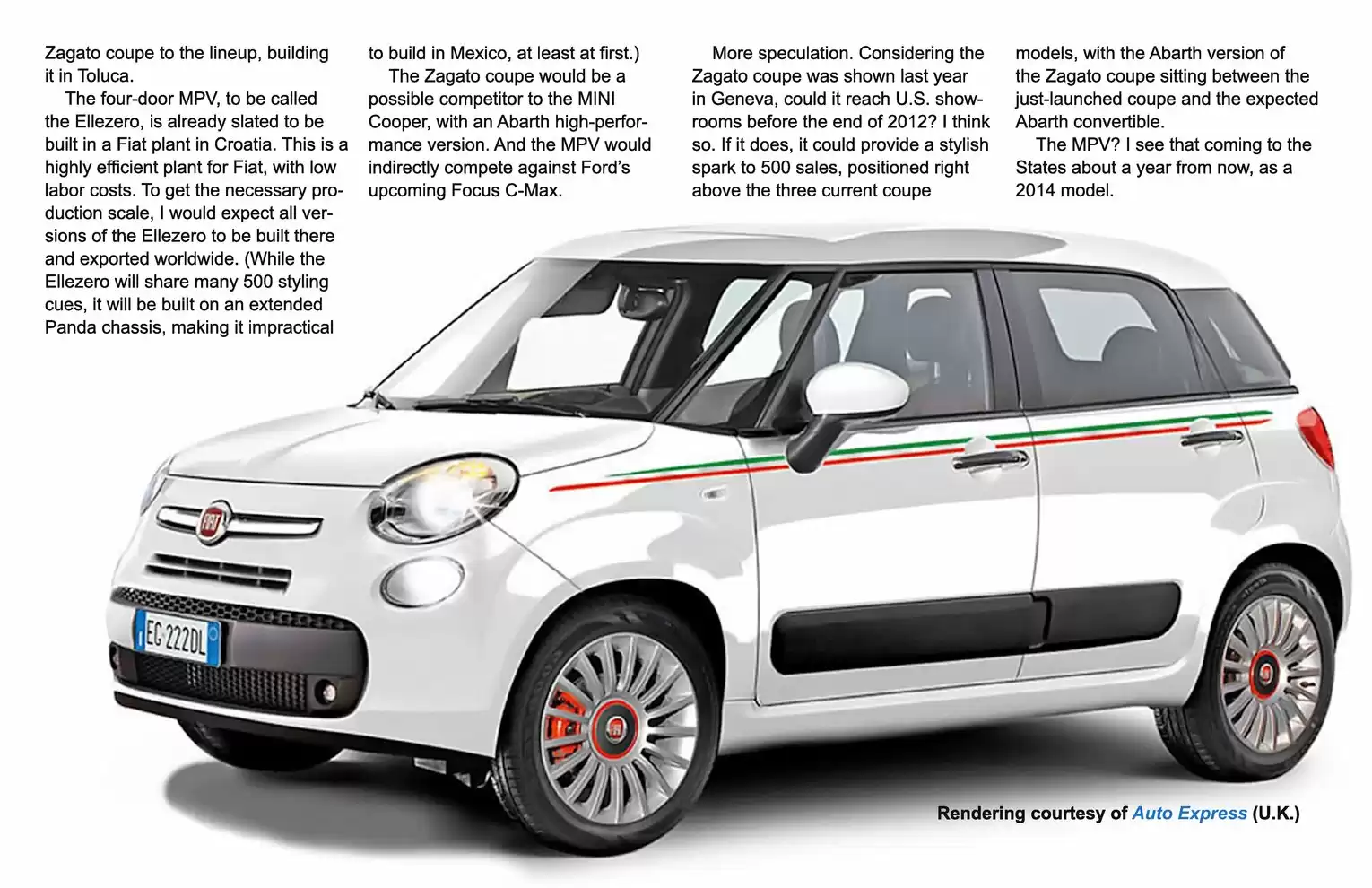 Automotive Traveler Magazine: 2012 01 Fiat Forecast Page 3