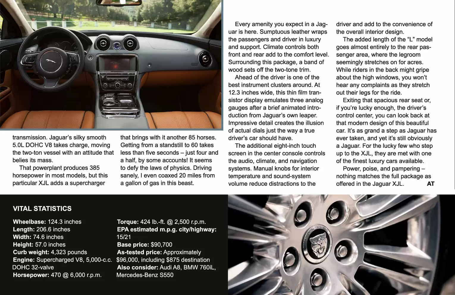 Automotive Traveler Magazine: 2012 02 2011 Jaguar XJL Supercharged Page 4